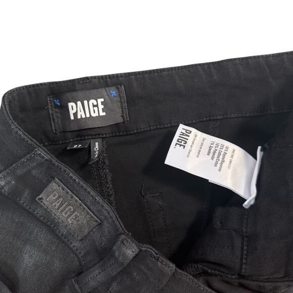 Paige Women's Mayslie Cropped Coated Jogger Pants Size 27 - Picture 6 of 8